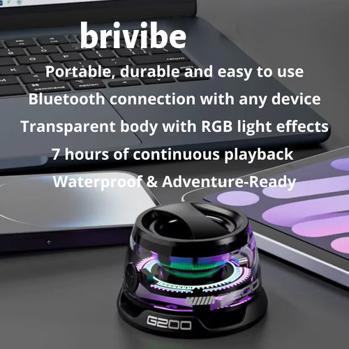 Brivibe™ – Stick, Shine & Sound with Waterproof Bass & RGB Glow