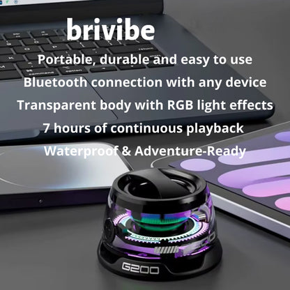 Brivibe™ – Stick, Shine & Sound with Waterproof Bass & RGB Glow